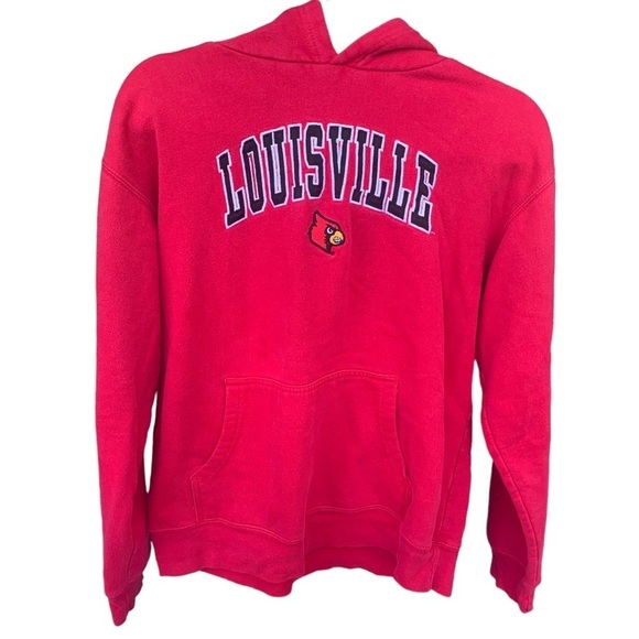 Vintage Louisville Cardinals Hoodie Sweatshirt Sweater Embroidered Jumper - Picture 1 of 6